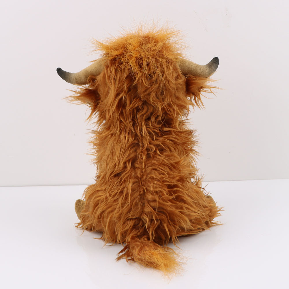 Highland Cow Plush Toy; 27CM/11''; Cute Highland Cattle Soft Stuffed Doll; Cow Plush Pillow For Kids And Fans Christmas Gift