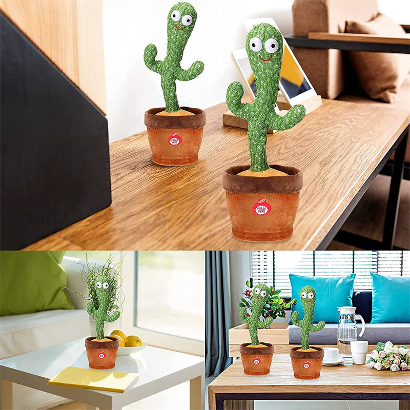 Plush Dancing Cactus Repeat What You Said Kids Stuffed Toys Singing Spanish Song Shaking With Music Plant Toy Children Education