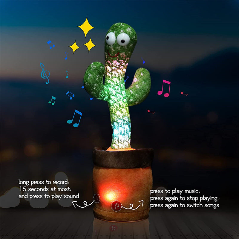 Plush Dancing Cactus Repeat What You Said Kids Stuffed Toys Singing Spanish Song Shaking With Music Plant Toy Children Education