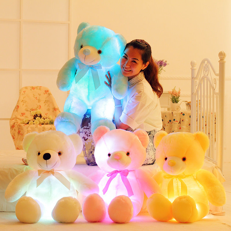 Creative Light Up LED Inductive Teddy Bear Stuffed Animals Plush Toy