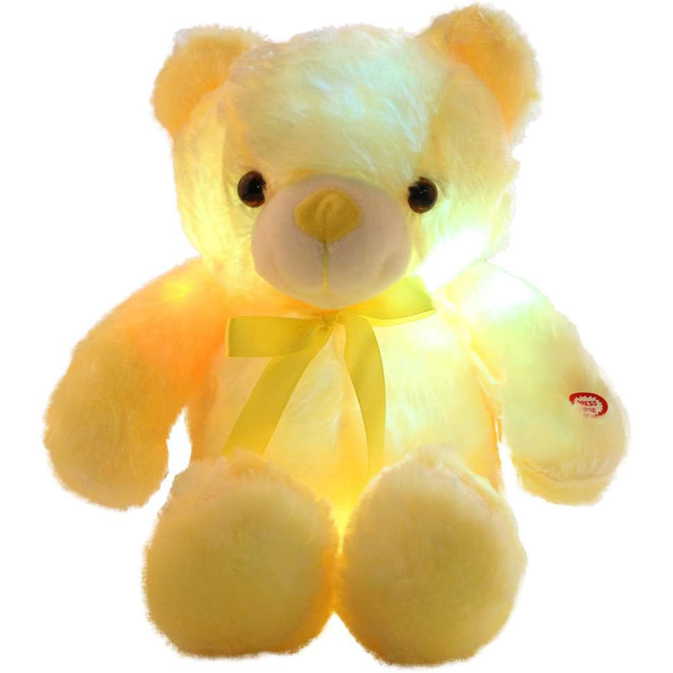 Creative Light Up LED Inductive Teddy Bear Stuffed Animals Plush Toy