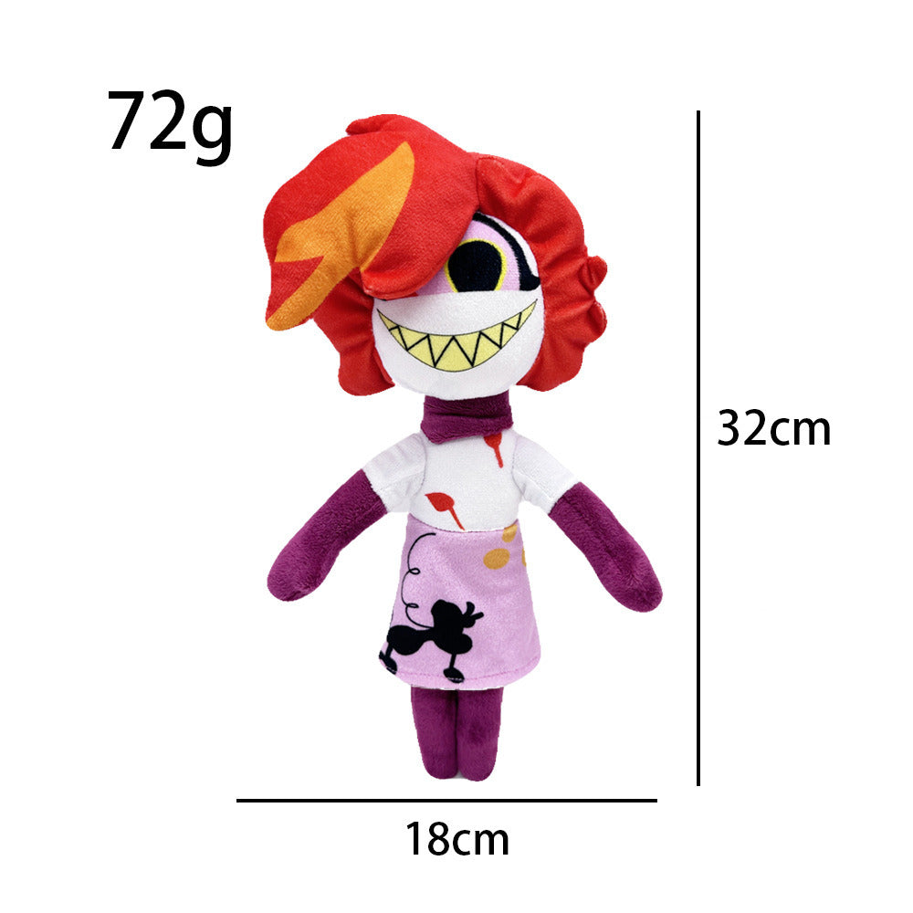 Helluva Boss Plush Toy, Stuffed Anime Helluva Boss Moxxie Plushie Doll