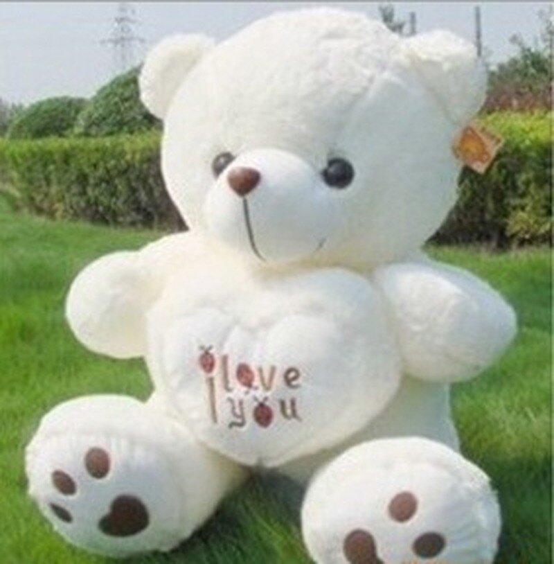 Big Size I Love You Teddy Bear Large Stuffed Plush Doll Holding LOVE Heart Plush Teddy Bear Cartoon Soft Stuffed Doll Kids Toy