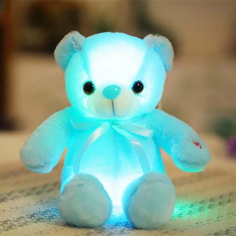 32cm Creative Luminous Bear Plush Toy Stuffed Teddy Led Light Colorful Doll Kawaii Lovely Kids Toy Girls Children Gift