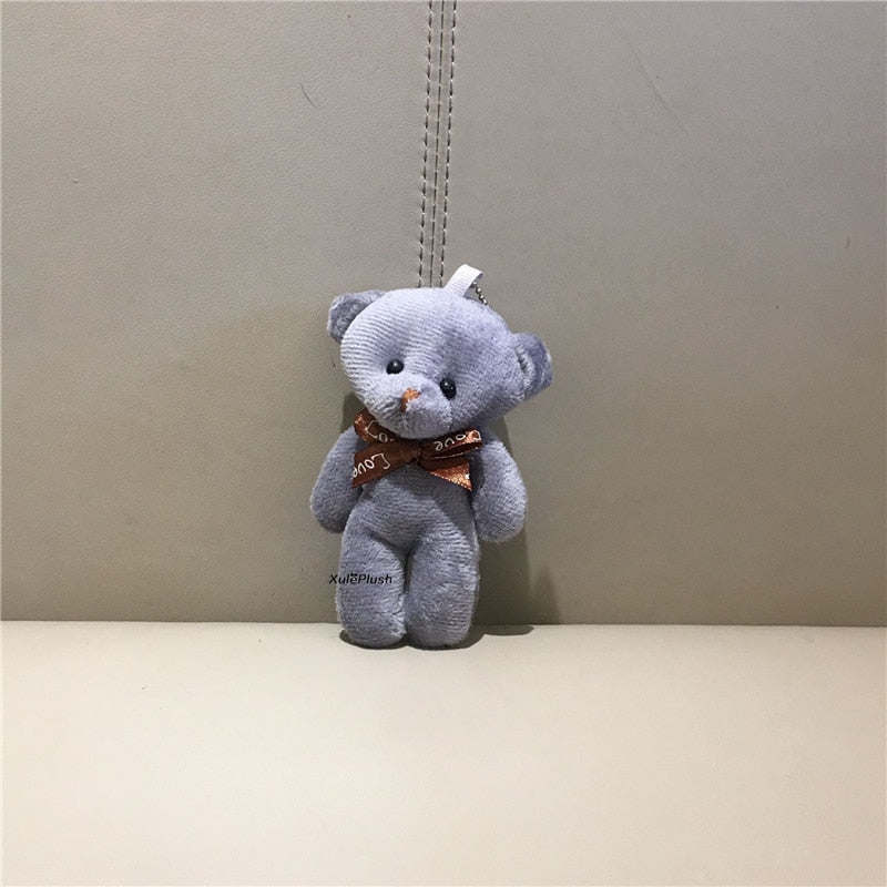 6Colors, 10CM Plush Stuffed Bear Toy Doll Multi-Colors For Wedding Bouquet