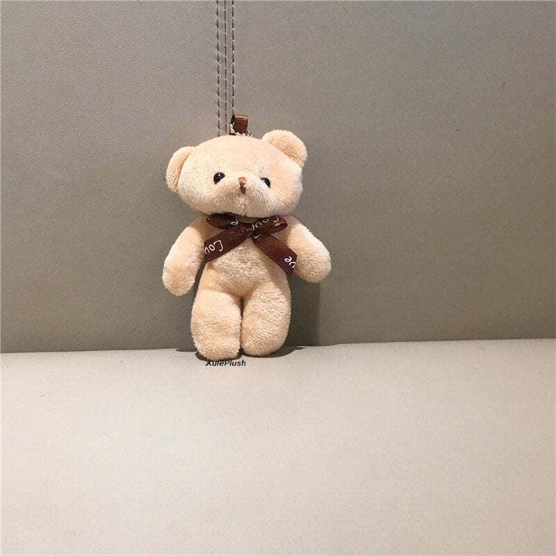 6Colors, 10CM Plush Stuffed Bear Toy Doll Multi-Colors For Wedding Bouquet