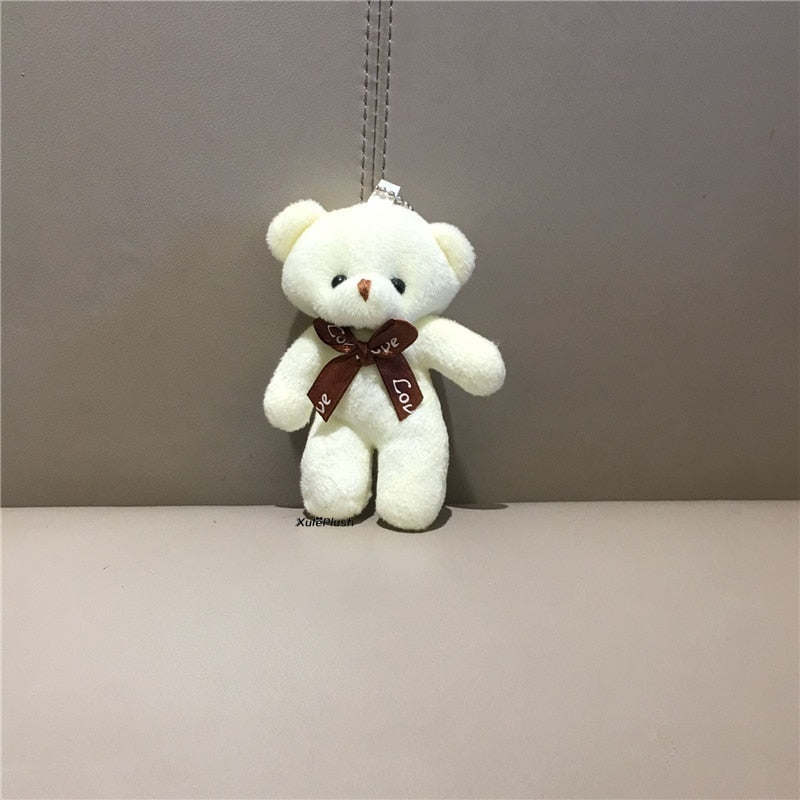 6Colors, 10CM Plush Stuffed Bear Toy Doll Multi-Colors For Wedding Bouquet